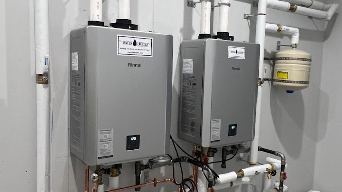 dual-tankless-water-heaters-installation Tankless Water Heaters